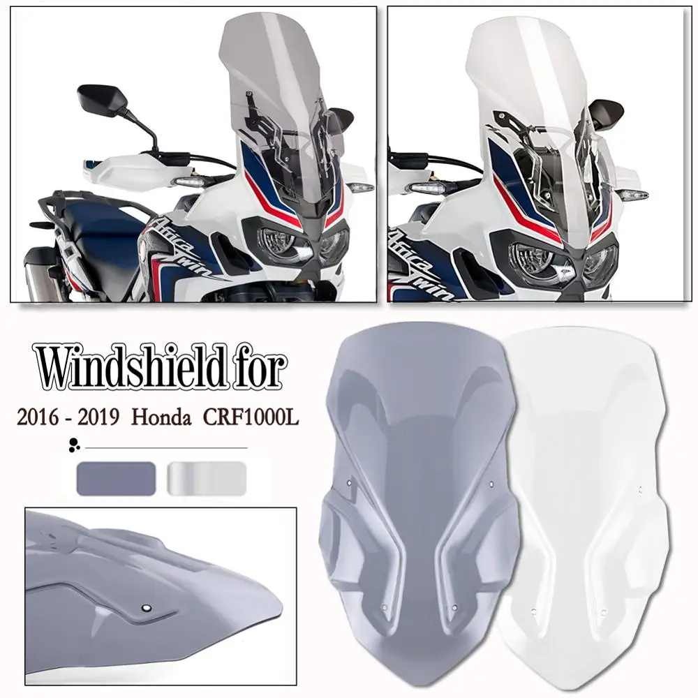For Honda CRF1000L Windscreen 2016 2017 2018 2019 CRF 1000L Africa Twin Flyscreen Front Headlight Windshield Wind Deflector | Автомобили и