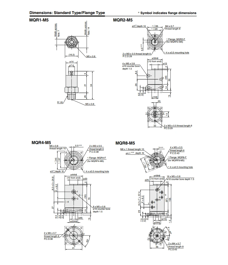 Многоканальный Вращающийся шарнир MQR2-M5 MQR4-M5 MQR8-M5 MQRF2-M5 MQRF4-M5
