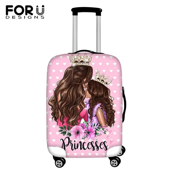 HME1279 FORUDESIGNS/чехол для багажа с рисунком королевы из мультфильма для девочек и супермамы, аксессуары для путешествий, чемодан на колесиках, защитный чехол для багажа - Цвет: HME1279