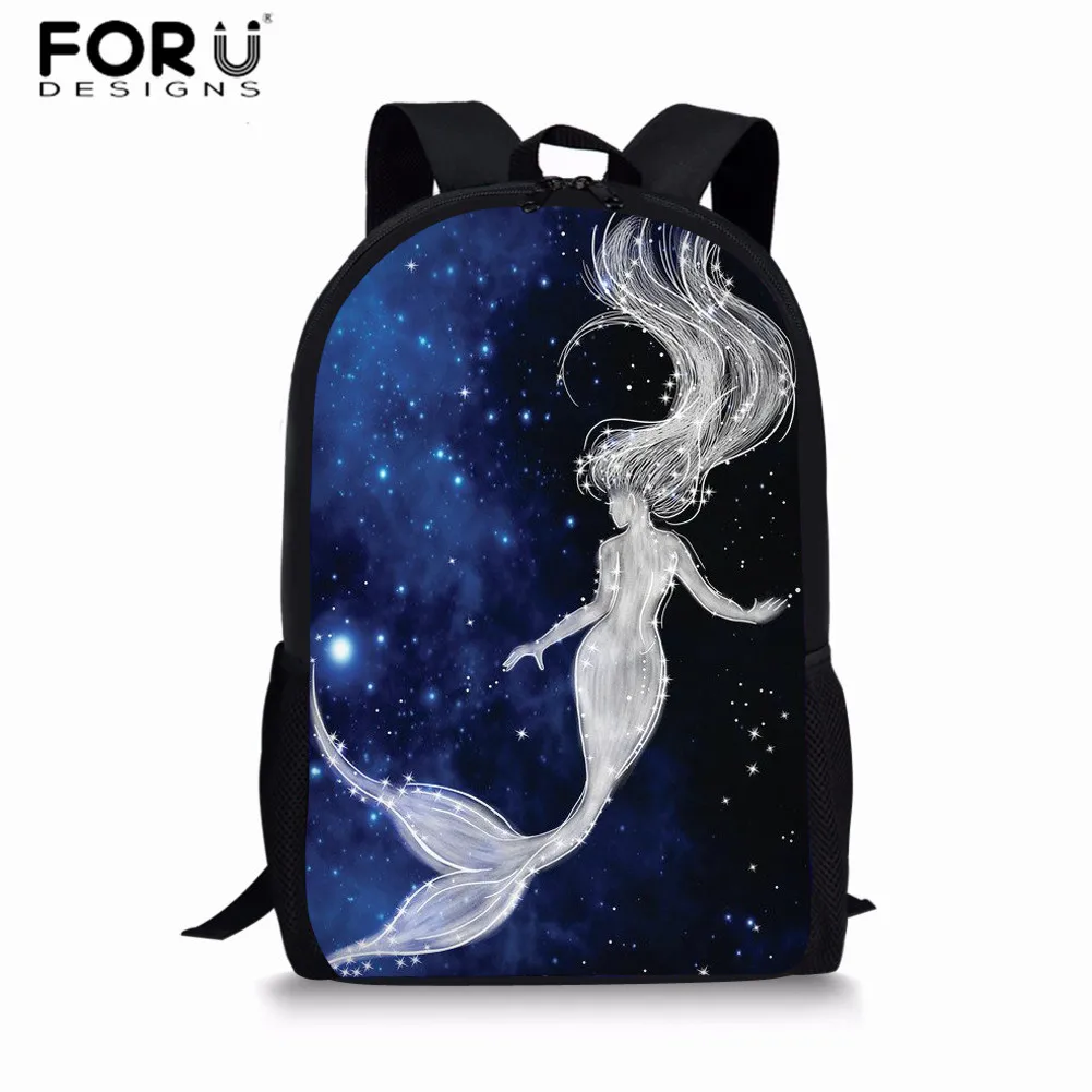 L3138C FORUDESIGNS/школьная сумка для учеников начальной школы, 3 шт., рюкзак для девочек-подростков с 3D принтом русалки, детские школьные наборы с рисунками - Цвет: L3138C