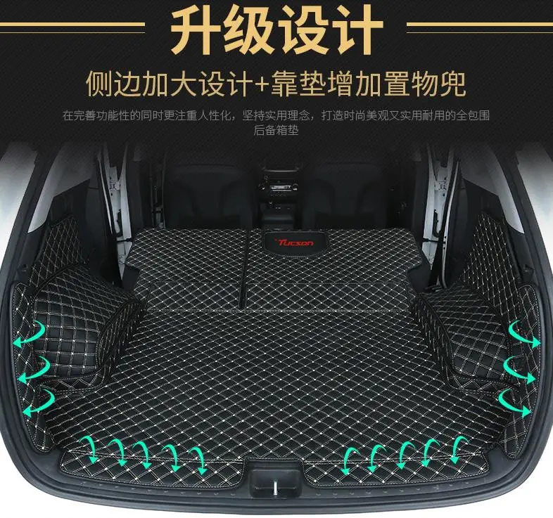 Car accessories Car interior fully enclosed trunk luggage trunk mat For Hyundai Tucson Car styling
