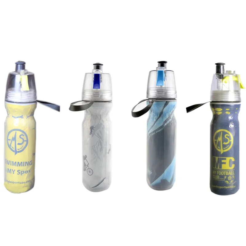 ABZB-500Ml Portable Pe Spray Cup Outdoor Sports Spray Bottle Double Cold Spray Cup