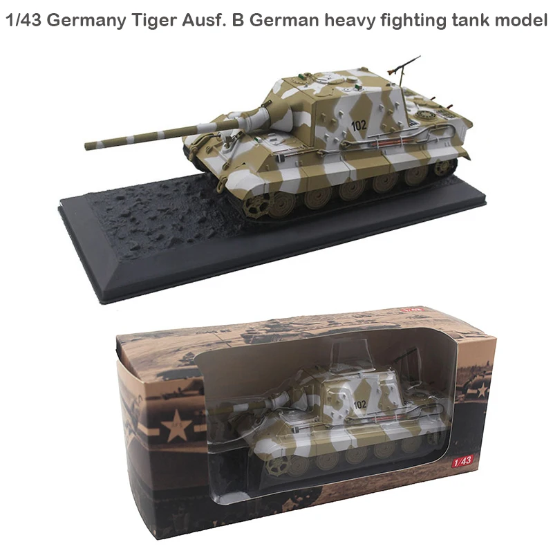 

rare 1/43 Germany Tiger Au. B German heavy tank model 1945 static model Alloy collection model