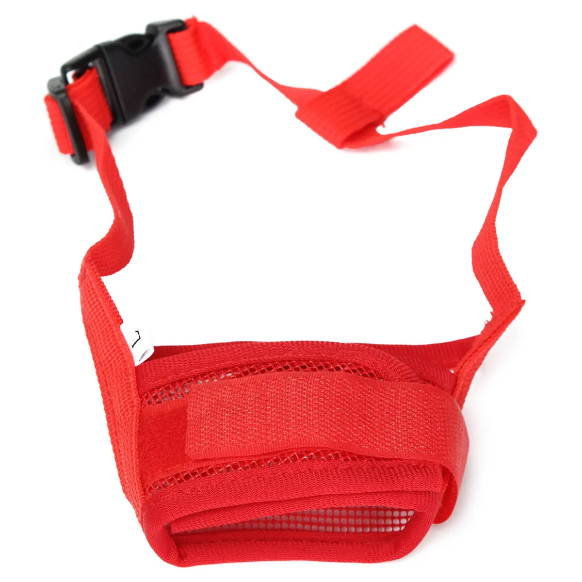 Red L Регулируемый намордник для собак Pet Puppy Mesh Рот нейлоновая Маска Анти укусы лай товары для домашних животных черный синий фиолетовый розовый красный s m l xl - Цвет: Red L