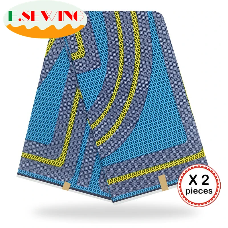 Африканская восковая ткань с принтом Анкара для шитья Анкара африканская ткань 12 ярдов нигерийская хлопковая ткань Гана для платья 90101