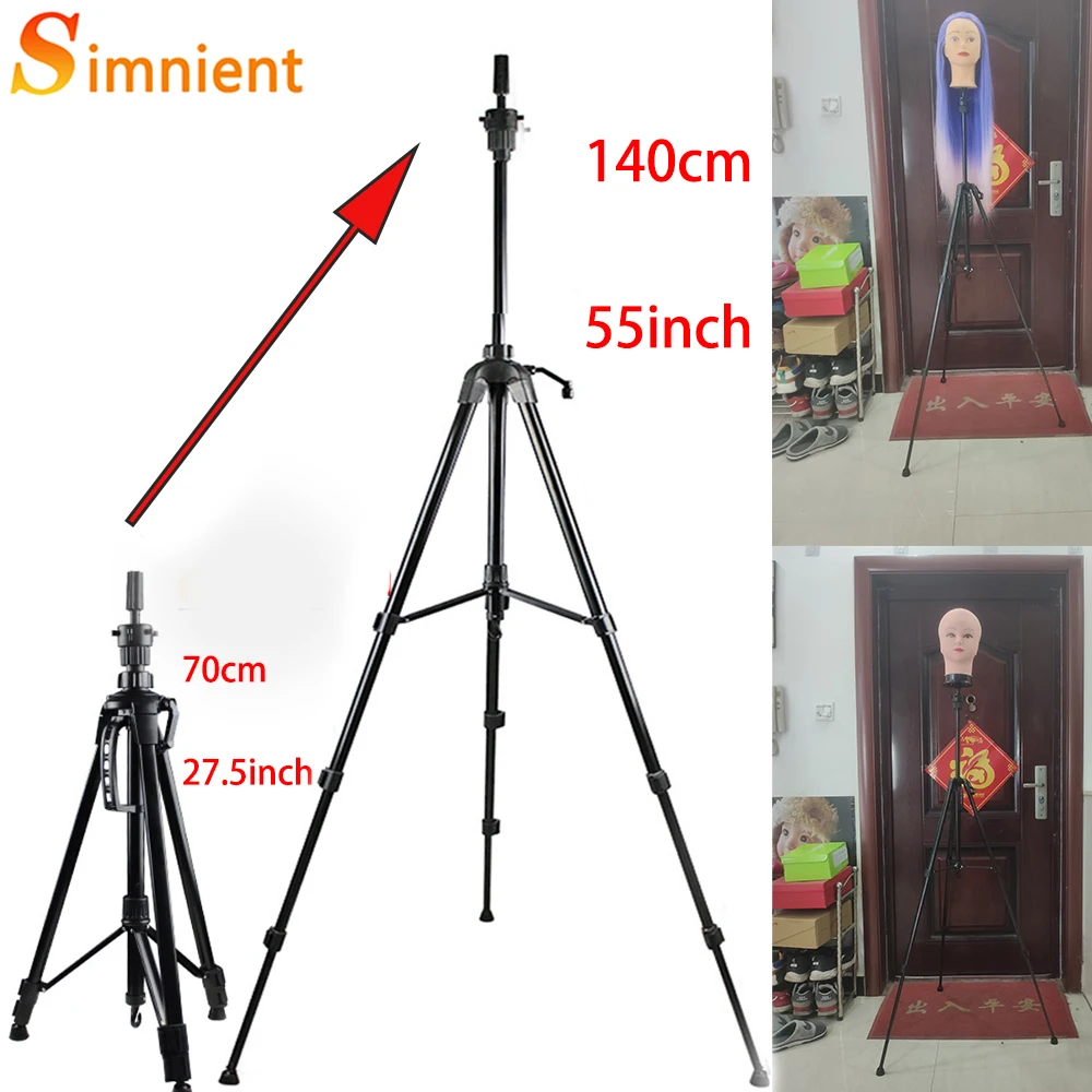 Металлическая подставка для головы парика, регулируемый штатив, подставка для головы манекена, косметология, держатель для головы для обучения парикмахеров, блочные головки из холста