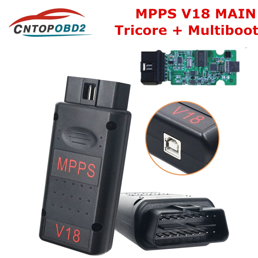 Новейший MPPS V18 Ecu чип тюнинговый инструмент V18.12.3.8 основной + TRICORE MULTIBOOT с Breakout Tricore