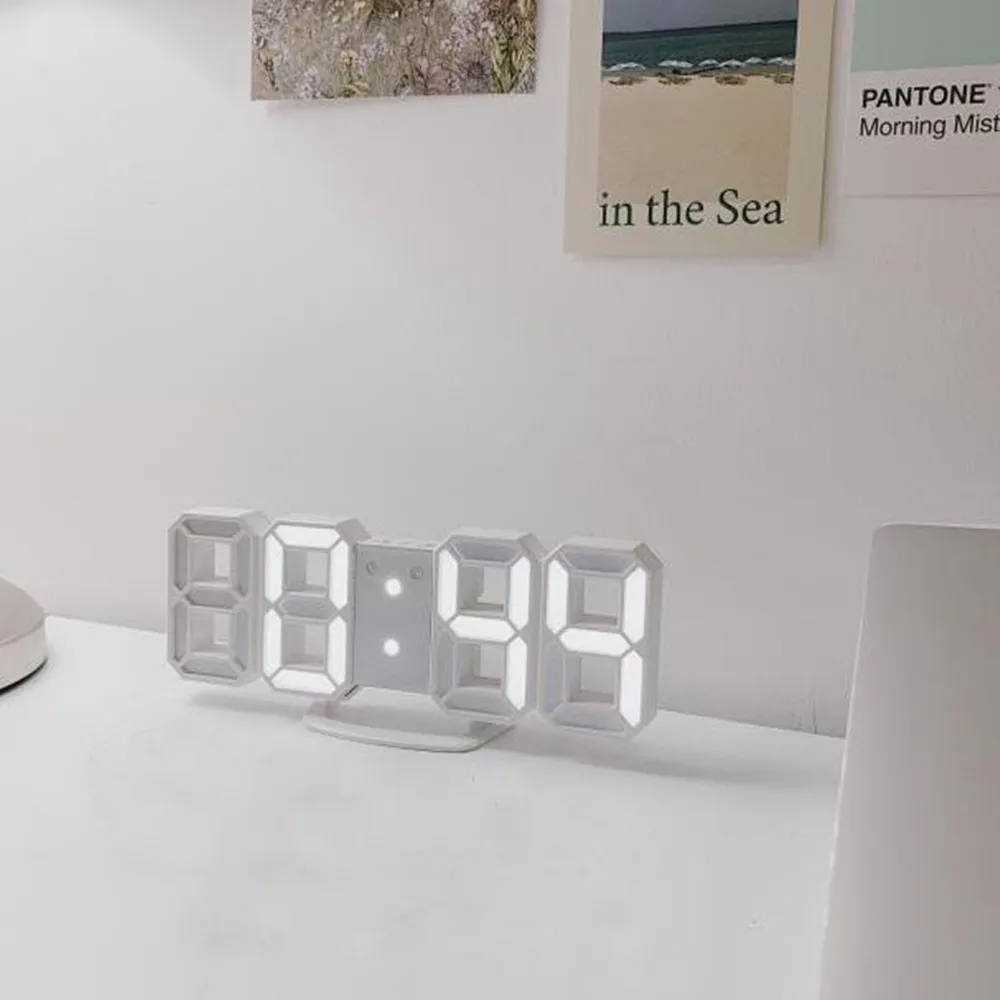 4 цвета, креативный дизайн, 3D светодиодный, цифровые настенные часы, электронный будильник, ночник, дисплей, настольные часы для дома, гостиной
