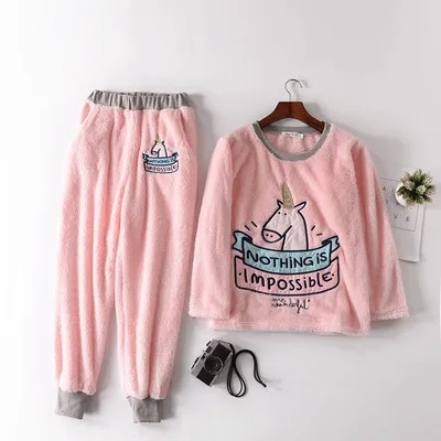 HaloSweet/Новинка; зимняя Пижама с единорогом; милая бархатная Пижама ...