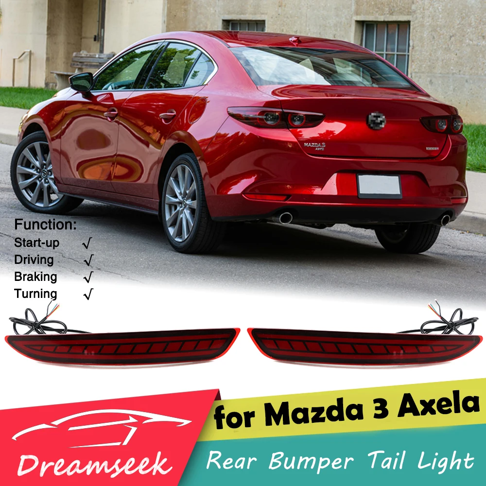 

LED Reflector Rear Bumper Tail Light for Mazda 3 Axela Sedan 2019 2020 Driving Stop Brake Lamp with Dynamic Turn Signal YX Type