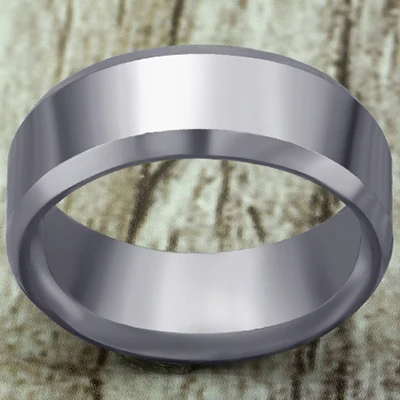 Silver 8mm Bright 8 мм кольцо из нержавеющей стали мужское высококачественное модное Ювелирное кольцо мужское титановое черное - Цвет основного камня: Silver 8mm Bright