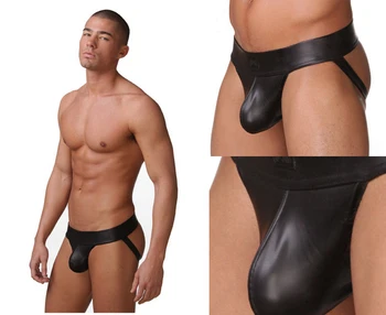 

Faux Leather Jockstrap Underwear For Men Erotic Panties Sexy Lingerie Hot Sexy Mens Male's Thongs Underwear
