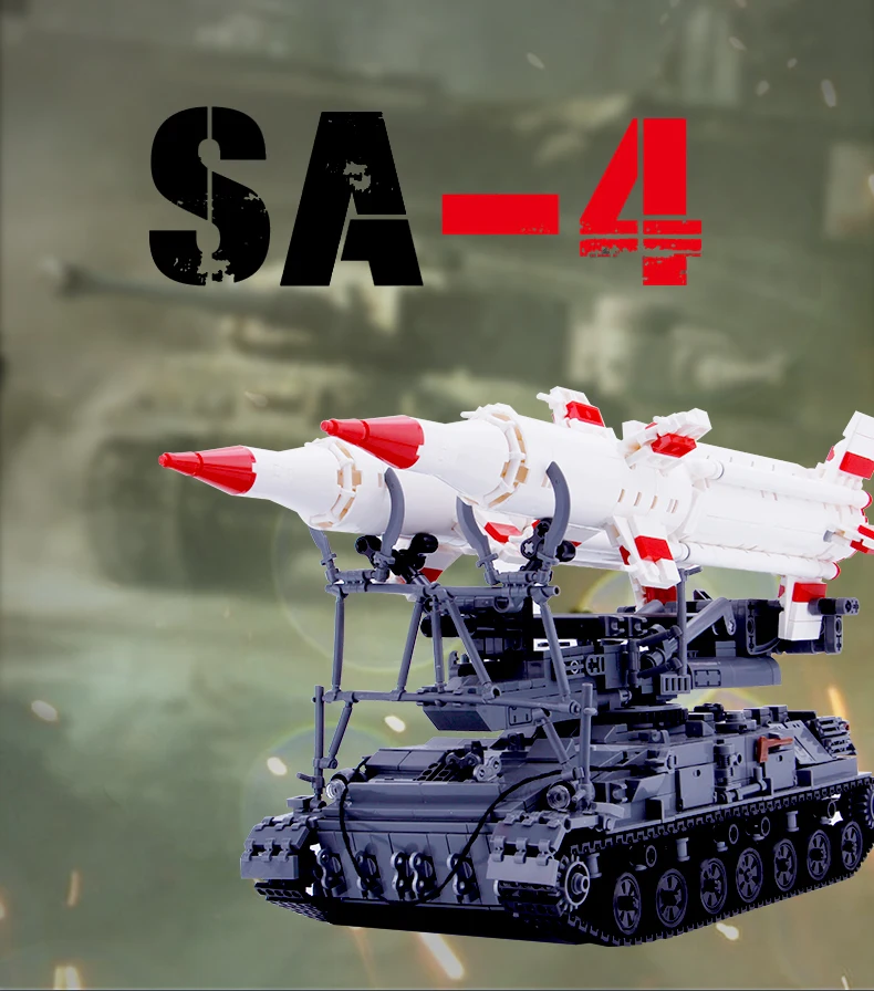 1469 шт. XINGBAO строительные блоки XB-06007 легое Военная серия MOC SA-4 GANEF ракетная установка Танк модель детская игрушка 4PX