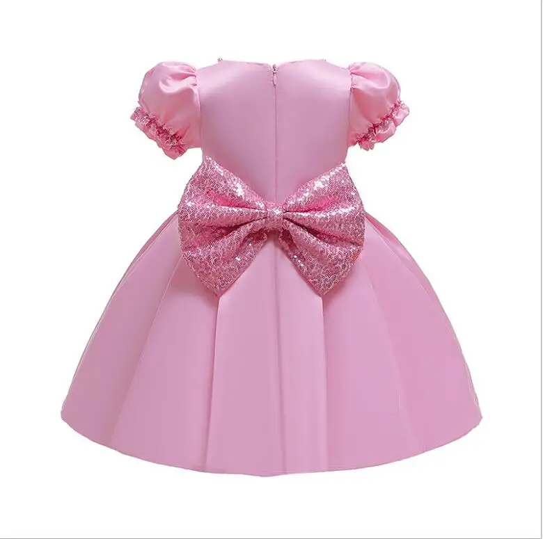 New Baby Girls Beading Sequined Mesh Party Dresses, Princess Kids Elegant Party Clothing 5 pcs/lot,Wholesale