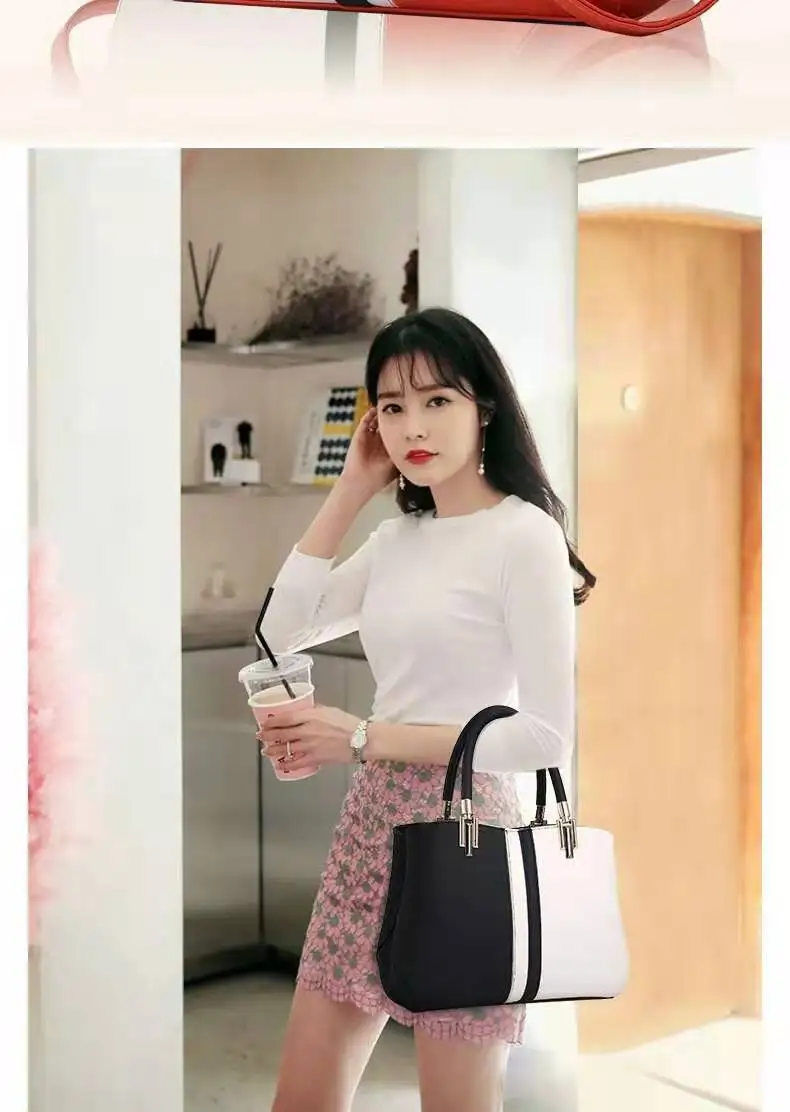 2021 summer new color matching trend fashion one-shoulder large-capacity handbag casual PU leather handbags on behalf of shoulder sling bag