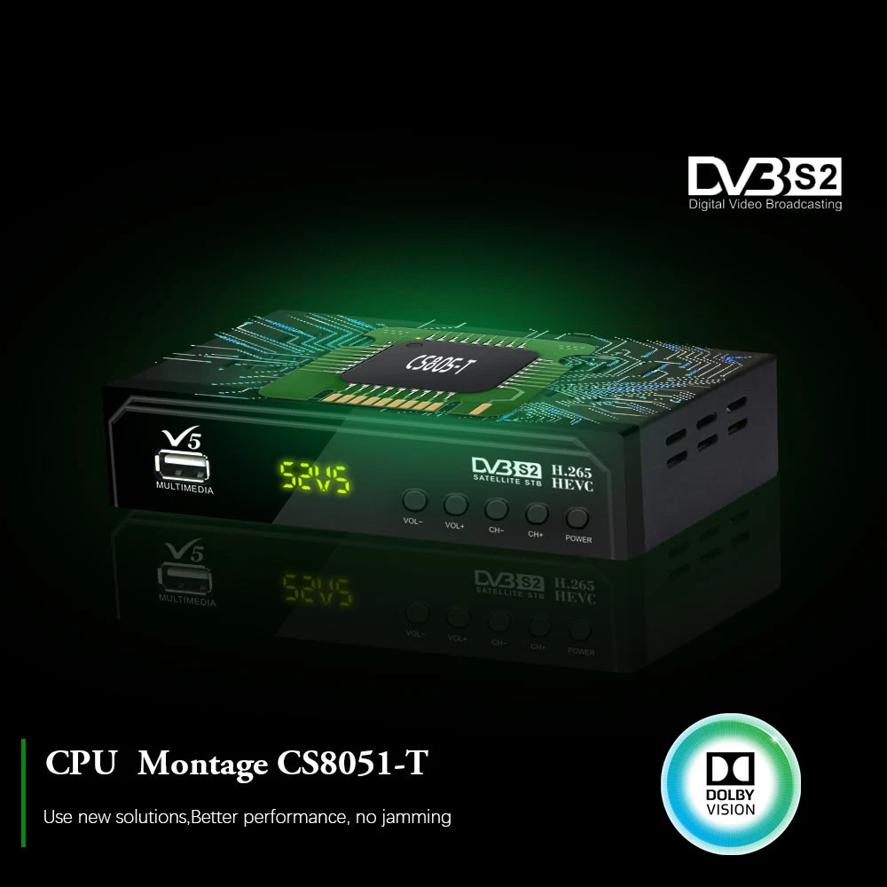 Satxtrem V5 Cccam IPTV Satellite Receiver IKS Combo 4K Digital DVB S2 H.265 USB TV Turner Vga Receptor CS Spain TV Receiver