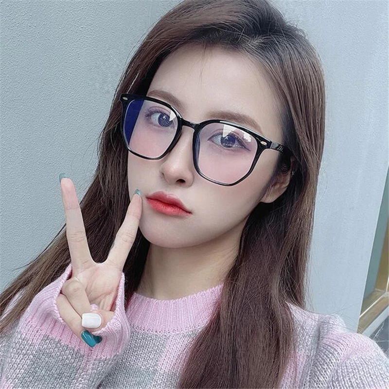 Matte Black Frame Polygon Myopia Eyeglasses Finished Women Men TR90 Student Prescription Spectacles Diopter 0 -1.0 -1.5 To -6.0 3