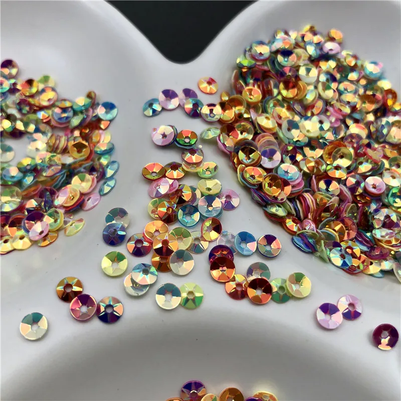 PVC Deep Cup Sequins Glitter Paillettes For Clothes Hat Shoes Kids DIY Crafts Handmade Accessory 30g 3mm 4mm 5mm sequins for crafts,sequin embroidery accessories,sequin sewing accessories,sequins accessories,sequins jewelry accessories