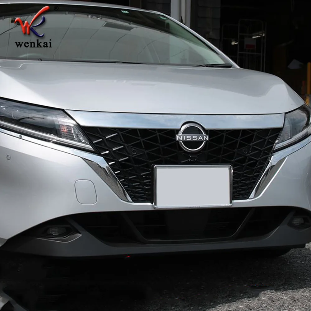 

Car Chrome Accessories Styling For Nissan Note E13 2021 2022 Engine Hood Lid Cover Trim Sticker ABS