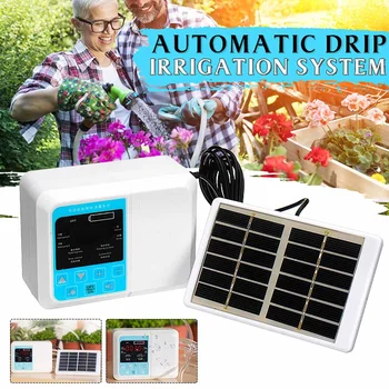 

1/2 Pump Intelligent Garden Automatic Watering Device Solar Energy ChargingPotted Plant Drip Irrigation Water Pump Timer System
