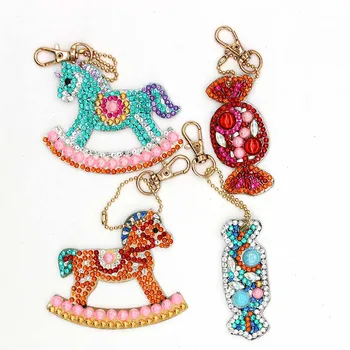 

Special Shaped Diamond Painting Keychain 2019 New Diamond Embroidery Keyring Bag Diamond Mosaic Accessories