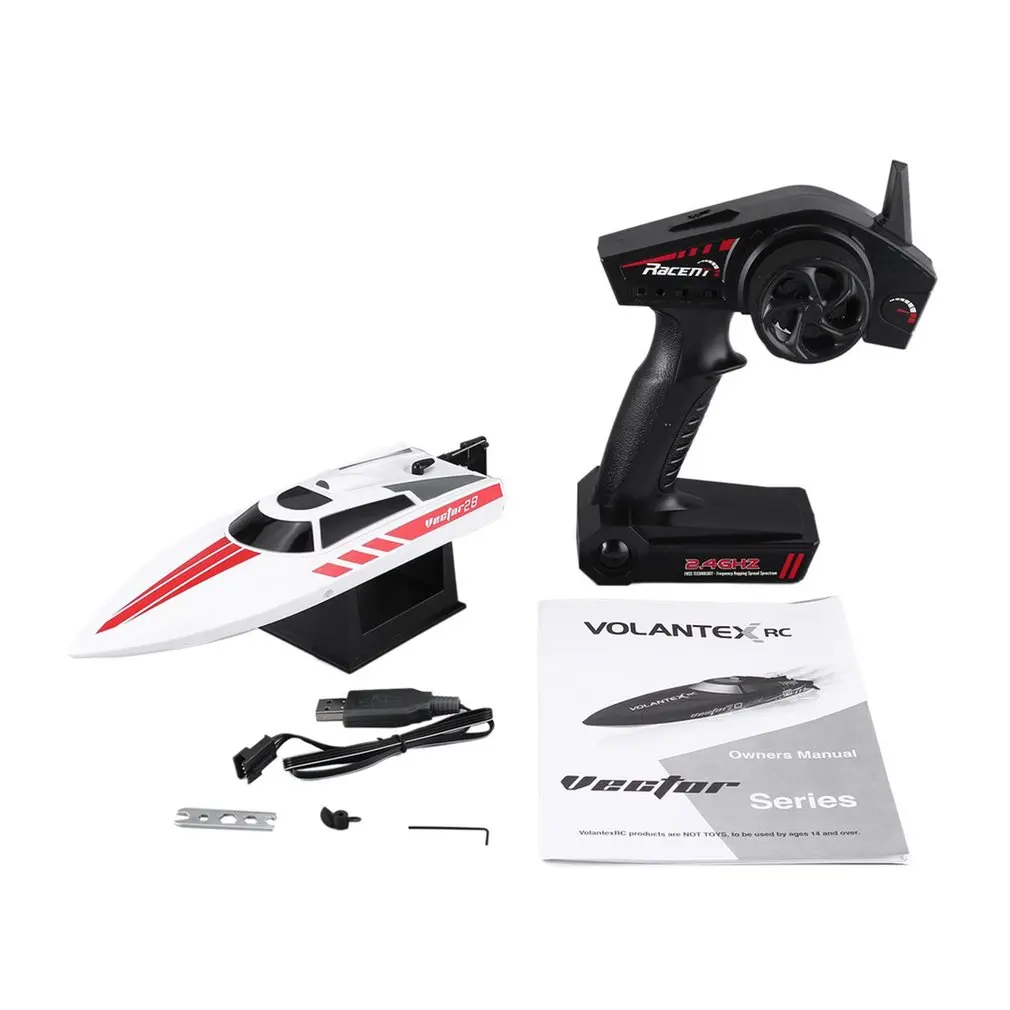 

25/28/30km/h 2.4G Brushed High Speed RC Racing Boat Speedboat Ship with Water Cooling System Self-righting Kids Gift RC Boat Toy