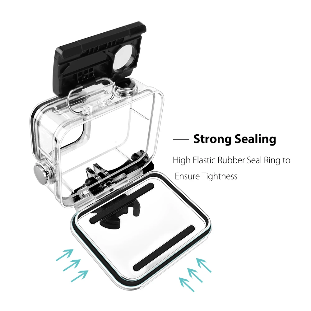 Черный водонепроницаемый корпус Vamson для Gopro Hero 8 закаленная пленка GoPro аксессуары