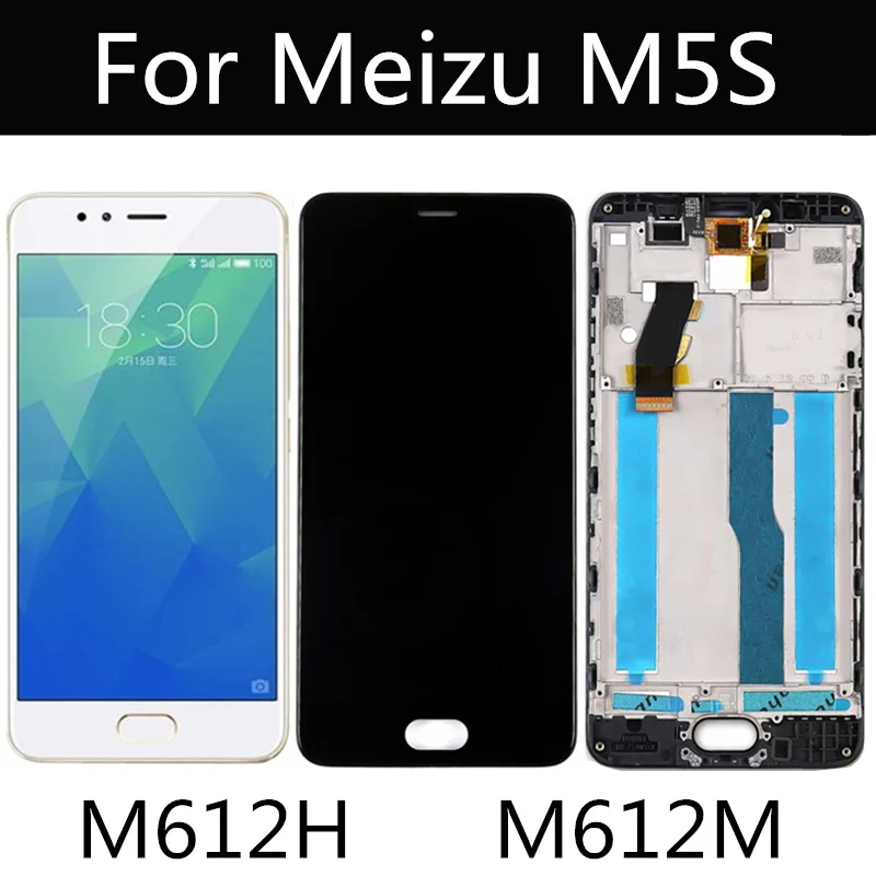 5 2 ЖК дисплей для Meizu M5s M612Q M612M Дисплей + сенсорный экран Экран с рамкой дигитайзер