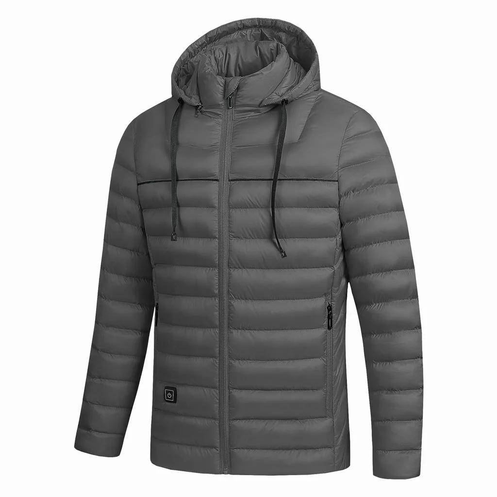Abrigos mujer invierno chaqueta hombre мужское зимнее пальто с подогревом стеганая хлопковая теплая плотная куртка с длинным рукавом