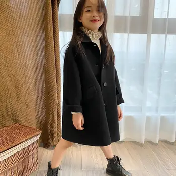 

Girl Fall Outfits 2020 Autumn Winter Children Clothing Woolen Coat Boys Jacket Kids Woollen Clothes Thick Warm Outerwear W995