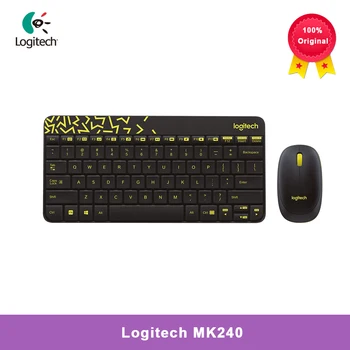 

Logitech MK240 Nano wireless keyboard and mouse combo set suitable for laptop desktop computer home office using