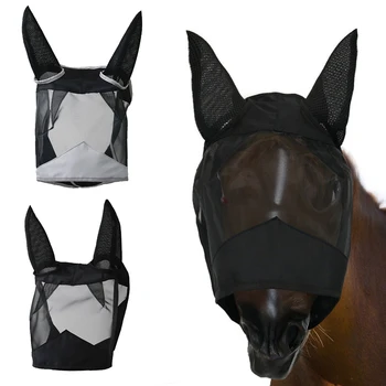 

Horse Fly Cover Riding Mesh Cover Anti Mosquito Cover Breathable Full Face Polyester Horse Care Products