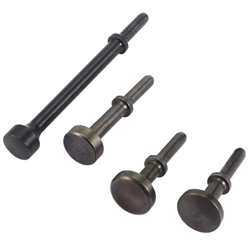 

4Pcs/Set Air Hammer Head Hard Steel Solid Impact Hammer Head Support Pneumatic Tool for Knocking / Rusting Removal