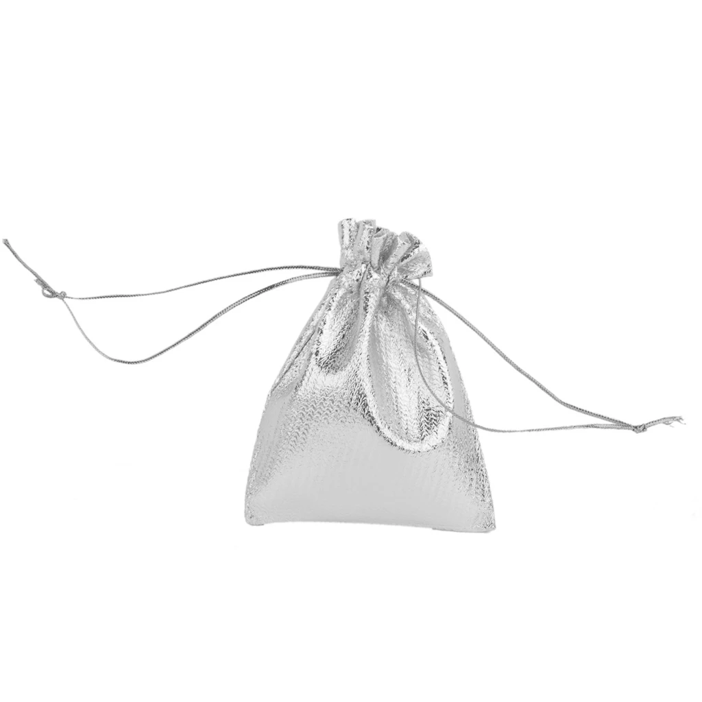40 Pieces Organza Drawstring Pouch Gift Bag Wedding Jewelry Pouch Gold silver color Wholesale Retailer Supply