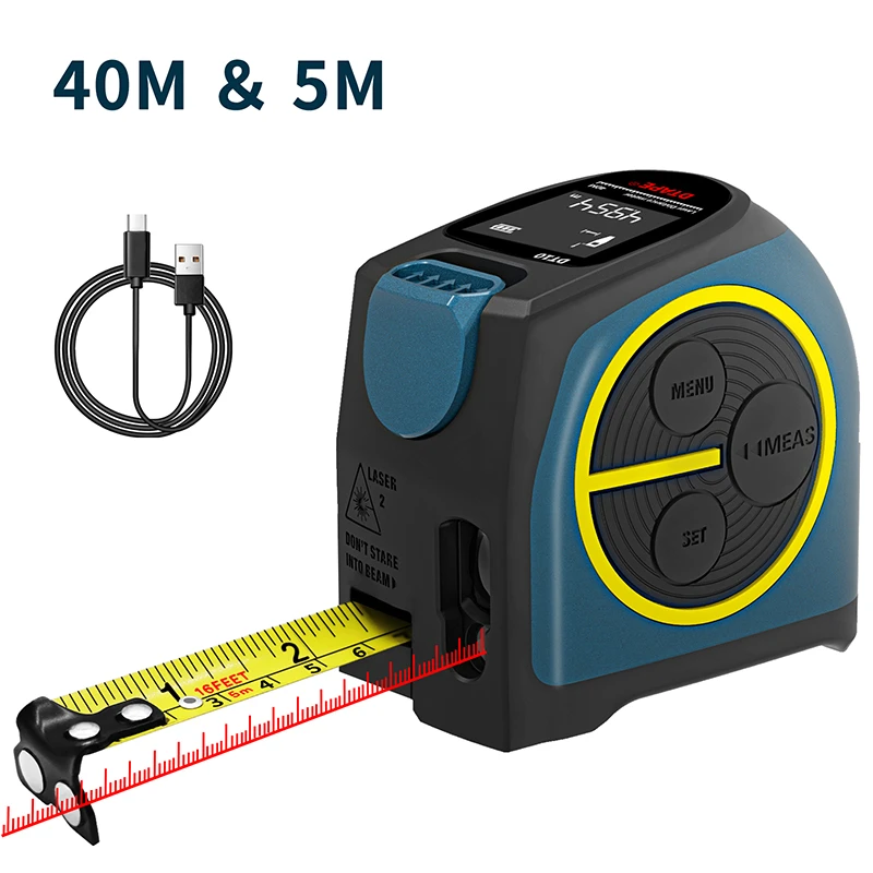 Dtape Dt10 Laser Distance Meter Range Finder 40m Laser Tape Measure