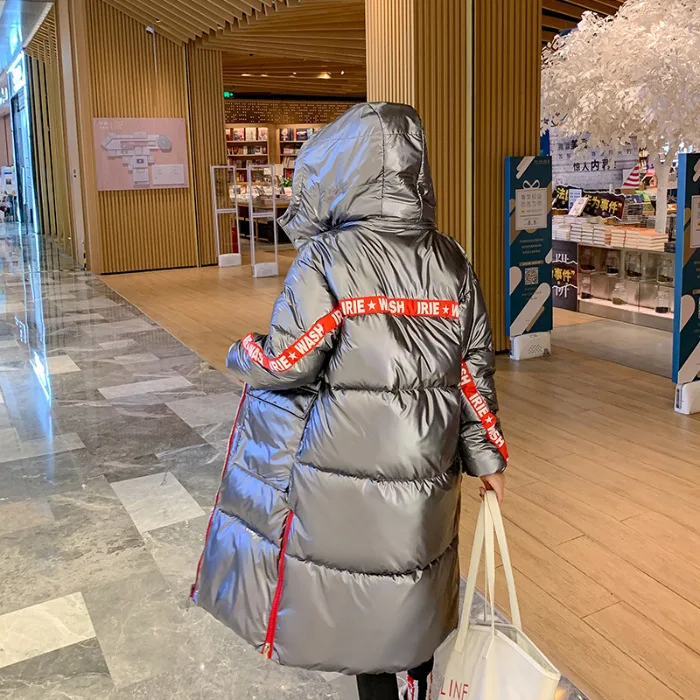 

Down Jacket Cotton-padded Clothes Women's 2019 Winter Korean-style down Coat Loose-Fit Mid-length Cotton Coat Large Size Student