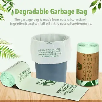 

50pcs Trash Bags Degradable Garbage Waste Bag Home Office Kitchen Clean Practical Bio-Degradable Garbage Bag Eco-friend 6/8/10L