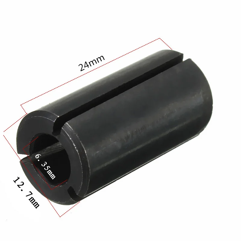 DWZ 12.7mm to 6.35mm Collet Adaptor Shank Reducer Sleeve Bit CNC Spindle Router Tool
