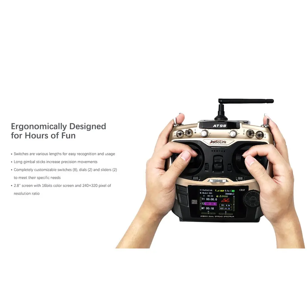 AT9S PRO пульт дистанционного управления и приемник R9DS 2,4G DSSS& FHSS SBUS/PPM/PWM для FPV Racing Drone Quad вертолет с фиксированным крылом