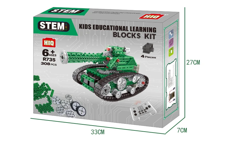 2019 Novelty  kids toys funny rc toy  bricks tank building block toys for kids educational
