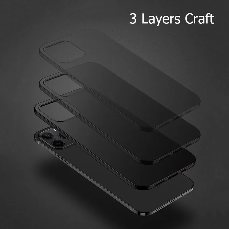 phone cases for iphone 12 mini  For iPhone 12 Case Simple Slim Matte Hard PC Back Cover For iPhone 12 Mini 11 13 Pro Max iPhone12 Pro Phone Cases iphone 12 phone mini case