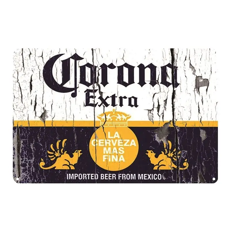 [Luckyaboy] Corona Экстра винтажные металлические жестяные знаки домашний бар паб гараж АЗС Декор таблички человек пещера стикер стены - Цвет: Бургундия