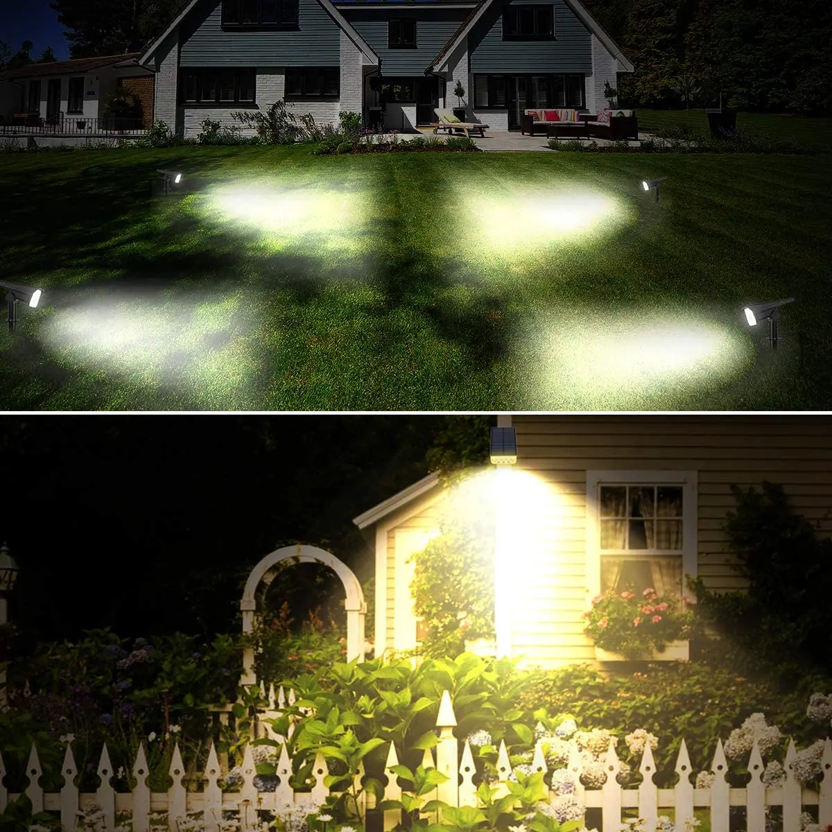 TSUN 2PACK Solar Light Outdoor 3000K/6000k/RGB/GREEN Solar Garden Light IP65 Solar Spotlight For Landscape Path Solar Wall Light