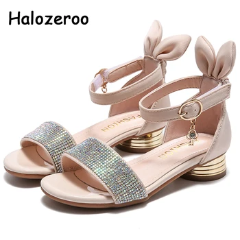 

Summer Kids Bow Sandals Baby Girls Brand Princess Sandals Children Soft Rhinestone Shoes Beach Sandals Fashion Dress Heels 2020