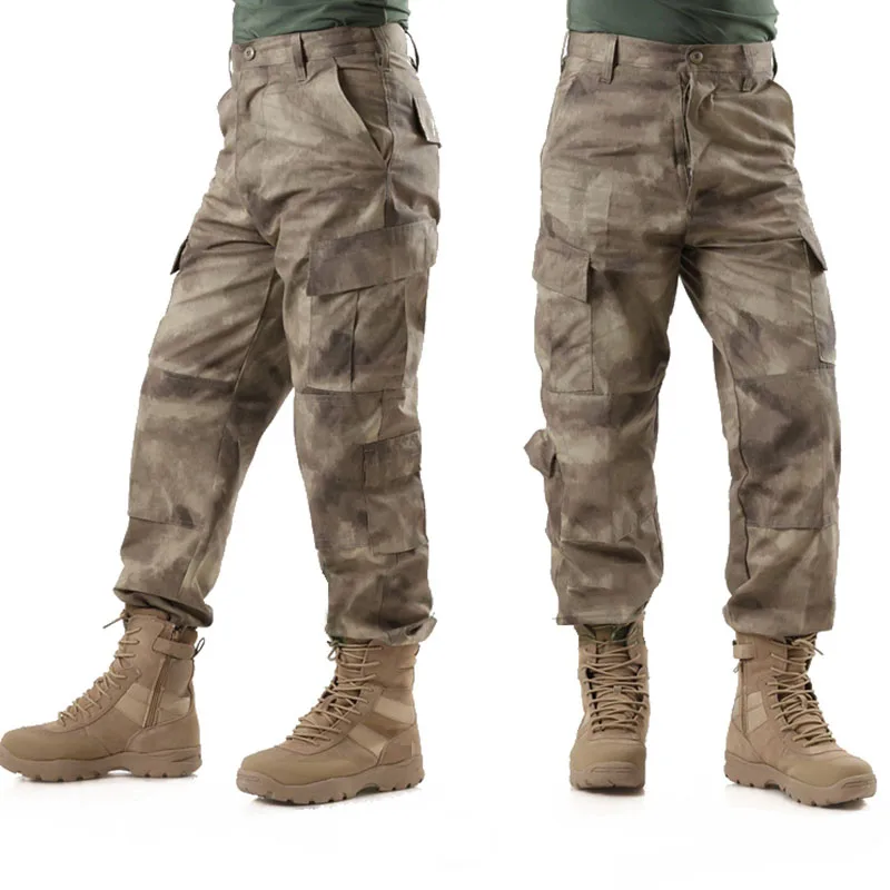 Tactical Camouflage Pants Military Multi-pockets Cargo Pants Men Army Clothes Combat Training Trousers Hunting Outdoor Uniforms