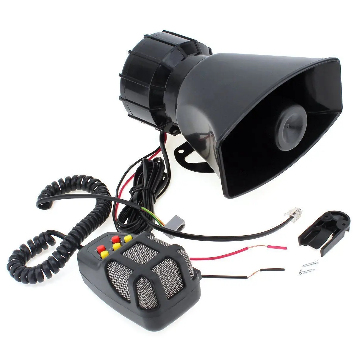12V 100W 5 звуковых 100W Тон Громкий звуковой сигнал для автомобилей и мотоциклов автомобиль грузовик Динамик Предупреждение сирена полиции пожарной машины скорой помощи Рог