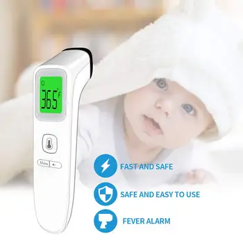 

Digital Infrared Thermometer Non-Contact Temporal Thermometer with Instant Accurate Reading Fever Alarm and Memory Function