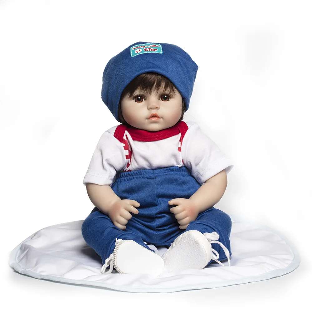 Pickwoo 18 дюймов 48 см bebes Baby reborn doll Мягкие силиконовые куклы для девочек Boneca Reborn Brinquedos Bonecas подарки на день детей игрушки