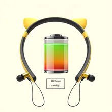 Милые Bluetooth Беспроводные наушники с кошачьими ушками, наушники для девочек, головные уборы, наушники с микрофоном для ПК, ноутбука, компьютера, телефона для девочек, детей