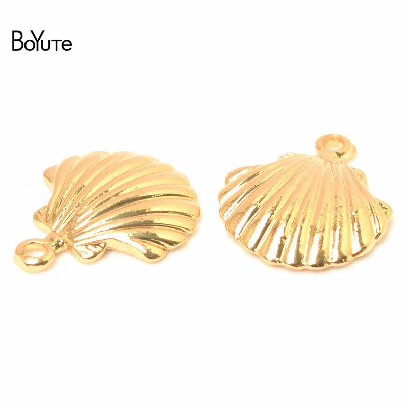 BoYuTe 1 Pair Metal Brass Elephant Tiger Cross Cactus Shaped Gold Pendant Charms for Jewelry Making (2)